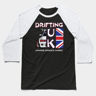 Drifting UK JDM Drift car with Union Jack Baseball T-Shirt